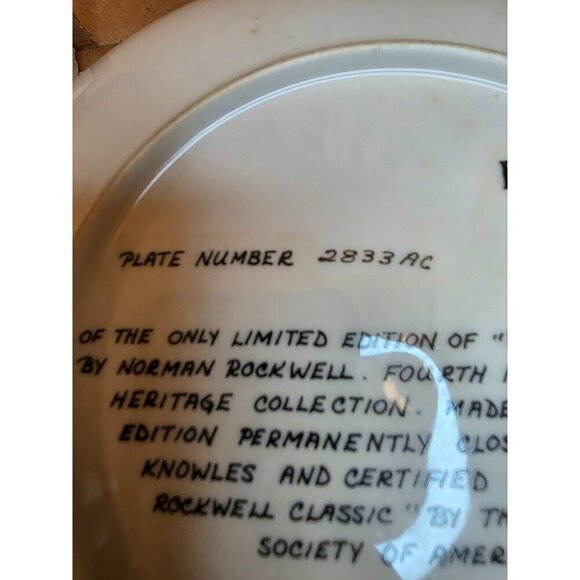 Norman Rockwell "The Ship Builder" Limited Edition Collector Plate - Picture 8 of 16